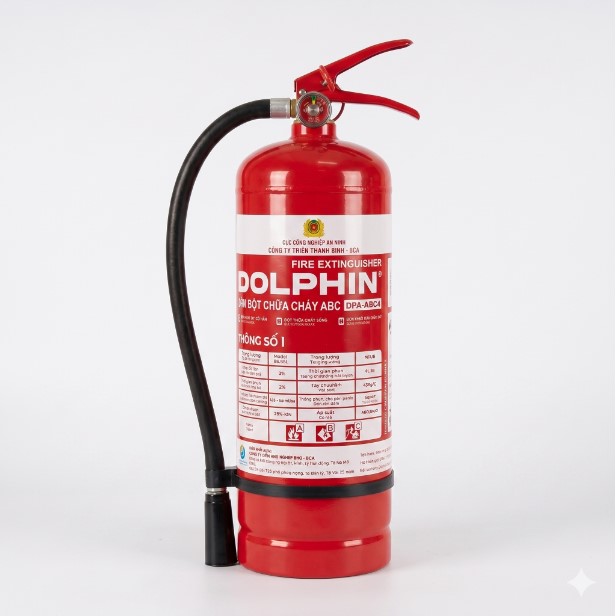 Bình Chữa Cháy Bột ABC Dolphin 8KG (DPA-ABC8)